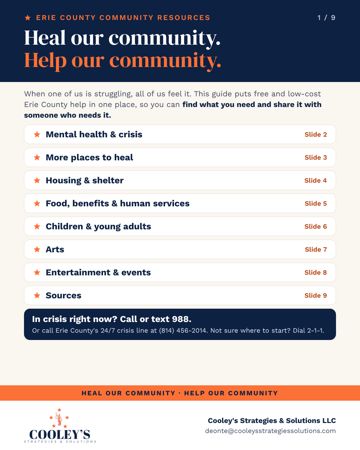 Heal our community flyer
